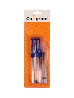 Набор гелевых ручек Calligrata, 3 штуки, синий стержень, узел 0.5 мм, 3 сменных стержня