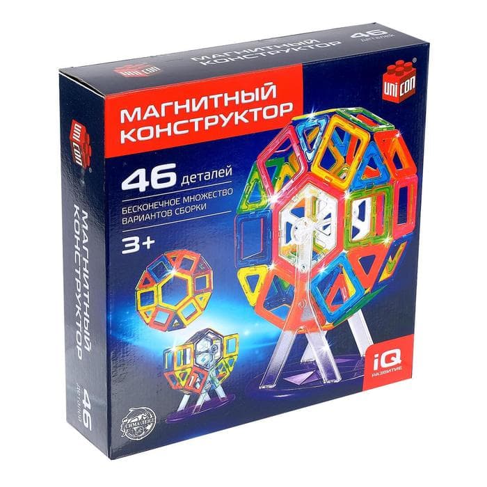 Магнитный конструктор UNICON Magical Magnet, 46 деталей