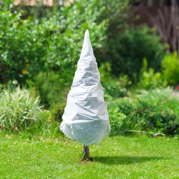 Чехол для растений, конус на завязках, 250×160 см, спанбонд с УФ-стабилизатором, плотность 60 г/м², МИКС, Greengo