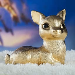 Копилка для денег «Олененок», гипс, под золото, 17×10×18 см