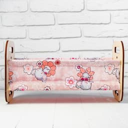 Кроватка деревянная для кукол Десятое Королевство «Катюша», 44×24×24 см, с постельным бельём