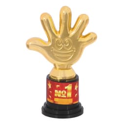 Кубок, наградная фигура «1 место», пятёрня, пластик, золото, 10.5 см