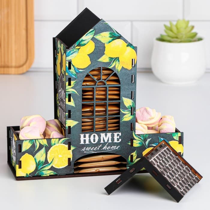 Чайный домик «Лимоны», 20.6×19.5×9.1 см