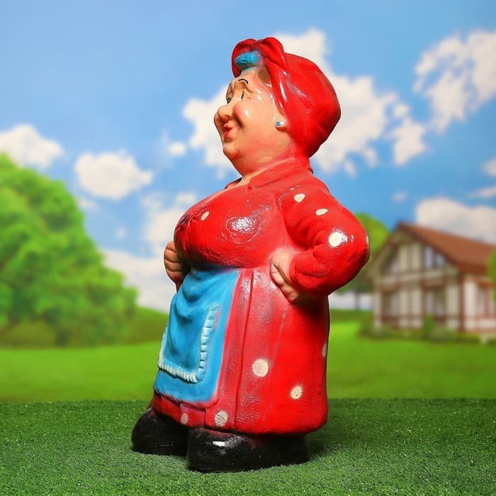 Садовая фигура из гипса «Тёща с метлой средняя», 59×25×40 см, МИКС