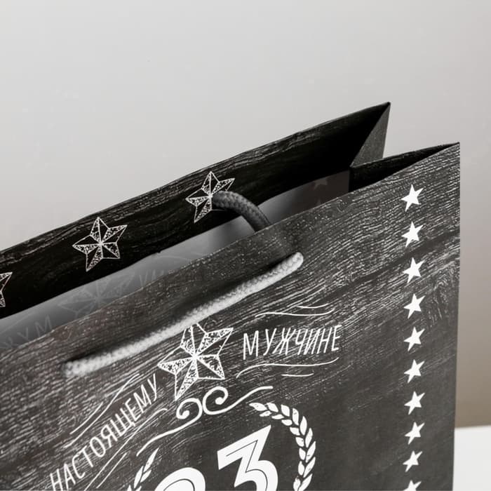 Пакет подарочный ламинированный, упаковка, «С 23 февраля», ML 23×27×11.5 см