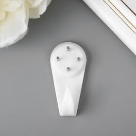 Крючок универсальный, пластик, металл, набор 5 шт., 4×2 см