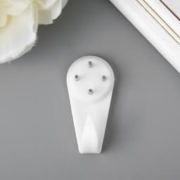 Крючок универсальный, пластик, металл, набор 5 шт., 4×2 см