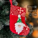 Носок для подарков «Ночь перед Рождеством» 13×17.5 см, красный