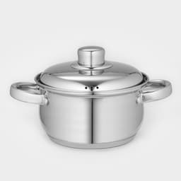 Кастрюля Катунь «Гретта», 1.8 л, d=16 см, с крышкой, капсульное дно, индукция, нержавеющая сталь, AISI - 201, хромированная