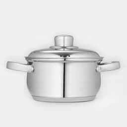 Кастрюля Катунь «Гретта», 1.8 л, d=16 см, с крышкой, капсульное дно, индукция, нержавеющая сталь, AISI - 201, хромированная