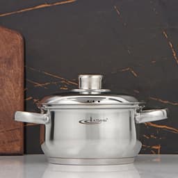 Кастрюля Катунь «Гретта», 1.8 л, d=16 см, с крышкой, капсульное дно, индукция, нержавеющая сталь, AISI - 201, хромированная