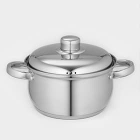 Кастрюля Катунь «Гретта», 2.5 л, d=18 см, с крышкой, капсульное дно, индукция, нержавеющая сталь, AISI - 201, хромированная