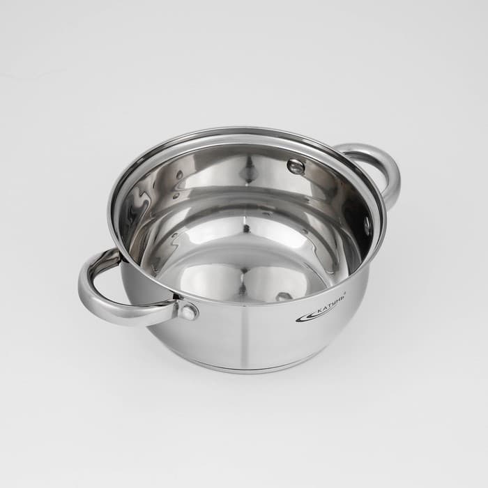 Набор кастрюль «Гретта», 2 предмета: 2.2; 4.2 л, капсульное дно, индукция, нержавеющая сталь, AISI - 201