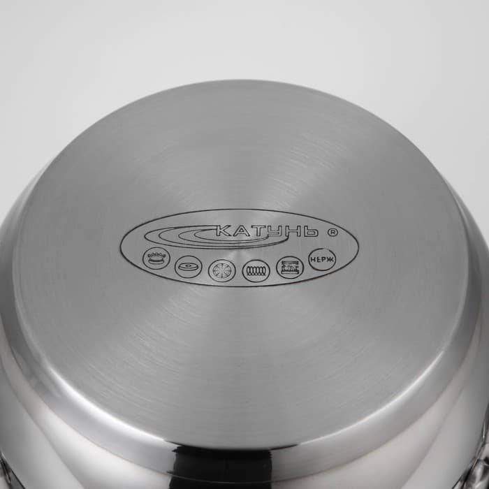 Набор кастрюль «Гретта», 2 предмета: 2.2; 4.2 л, капсульное дно, индукция, нержавеющая сталь, AISI - 201