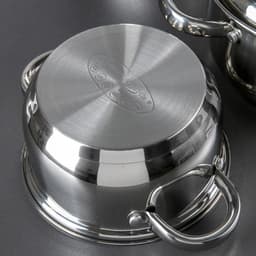 Набор кастрюль «Гретта», 4 предмета: 1.8 л, 2.5 л, 3.4 л, 4.5 л, капсульное дно, индукция, нержавеющая сталь, AISI - 201