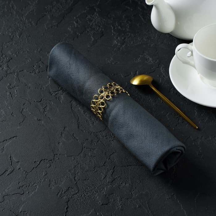 Кольцо для салфеток «Венок», 4.5×2 см, железо, золотистое