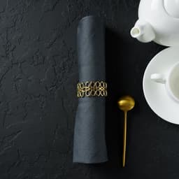 Кольцо для салфеток «Венок», 4.5×2 см, железо, золотистое