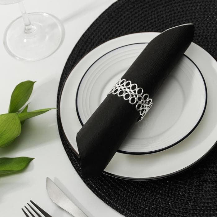 Кольцо для салфеток «Венок», 4.5×2 см, железо, серебристое