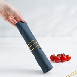 Кольцо для салфеток «Спираль», 4.5×4 см, железо, золотистое