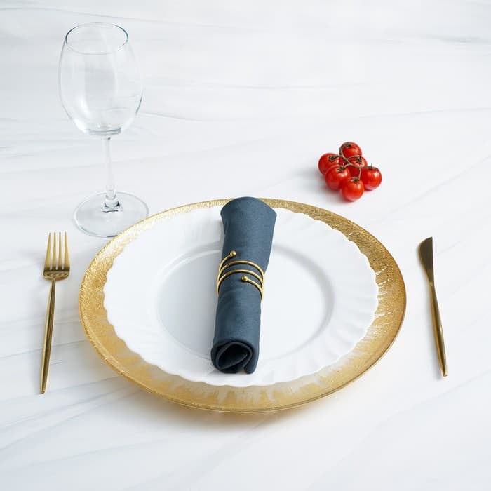 Кольцо для салфеток «Спираль», 4.5×4 см, железо, золотистое