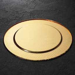 Поднос «Валерия», d=30 см, металл, золотистый