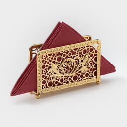 Салфетница «Сердца», декоративная, 14×9.5×4 см, золотистая