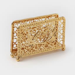 Салфетница «Сердца», декоративная, 14×9.5×4 см, золотистая