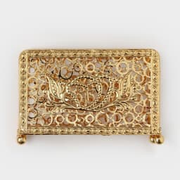 Салфетница «Сердца», декоративная, 14×9.5×4 см, золотистая