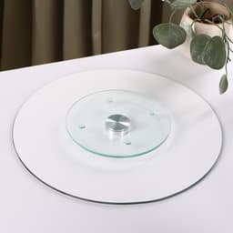 Подставка для торта вращающаяся Доляна «Макаруны», d=32 см, стеклоㅤ