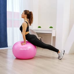 Фитбол ONLYTOP, d=75 см, 1000 г, антивзрыв, розовый