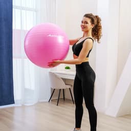 Фитбол ONLYTOP, d=75 см, 1000 г, антивзрыв, розовый
