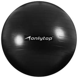 Фитбол, ONLYTOP, d=75 см, 1000 г, антивзрыв, цвет чёрный