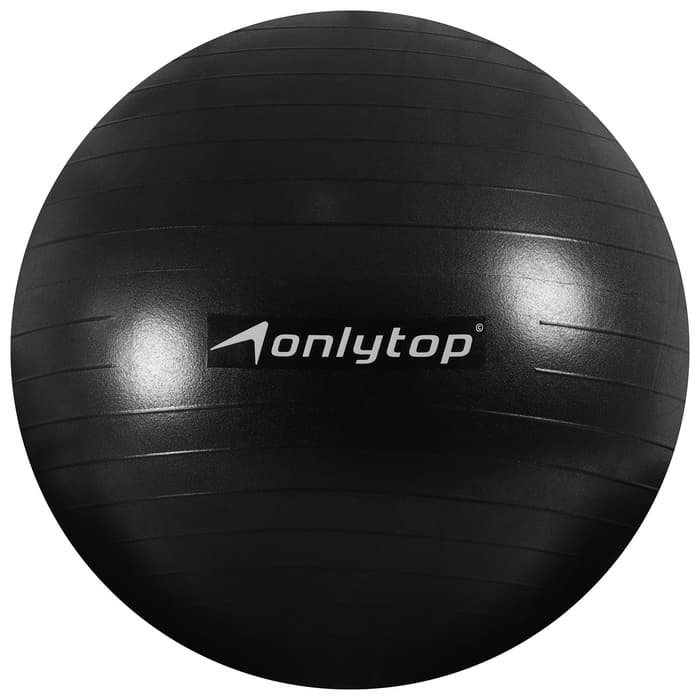 Фитбол ONLYTOP, d=85 см, 1400 г, антивзрыв, чёрный