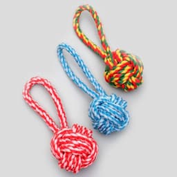 Игрушка канатная «Мяч с петлей», до 65 г, цвет МИКС