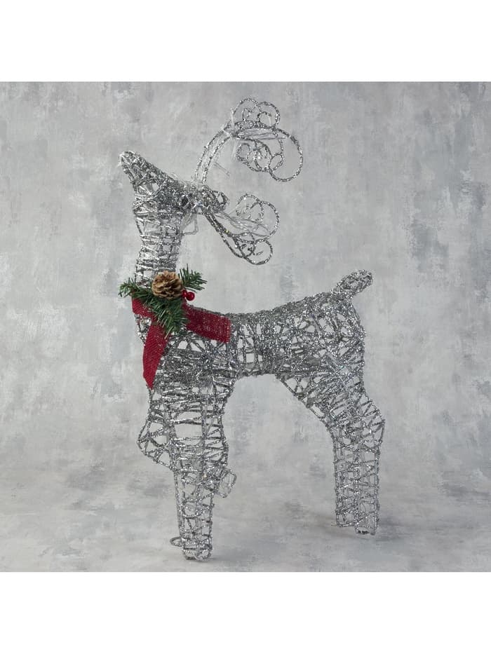 Светодиодная фигура «Олень», 30×60×12 см, металл, 220 В, свечение белое