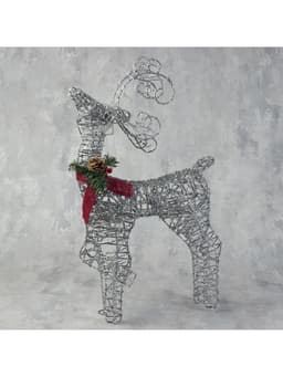 Светодиодная фигура «Олень», 30×60×12 см, металл, 220 В, свечение белое