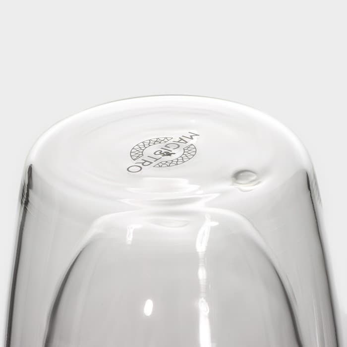 Стакан Magistro «Поль. Дуо», 350 мл, 7.3×15 см, с двойными стенками, стекло, прозрачный