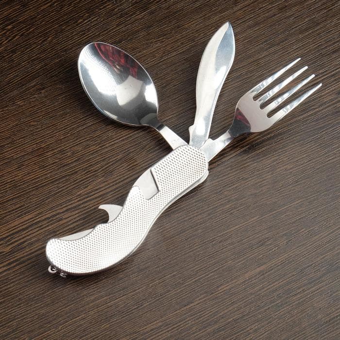 Набор туриста «Путешественник» 4 в 1, серебристый