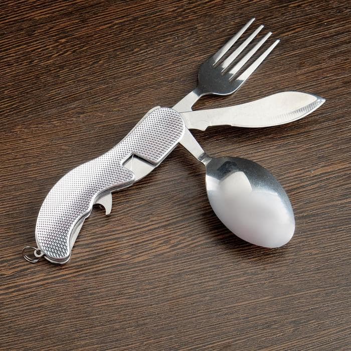 Набор туриста «Путешественник» 4 в 1, серебристый