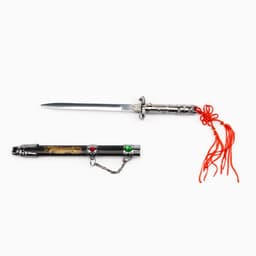 Макет оружия «Сувенирный кинжал на подставке 2в1. Кристаллы», на ножнах дракон, рукоять в форме светового меча, 26.5 см