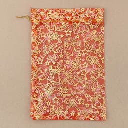 Мешочек подарочный органза «Новогодние игрушки», 20×30 см ± 1.5 см
