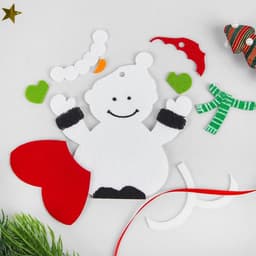 Ёлочная игрушка из фетра «Снеговик в шапочке», набор для творчества, своими руками