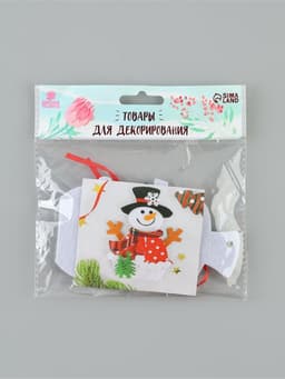 Ёлочная игрушка из фетра «Снеговик с ёлочками», набор для творчества, своими руками