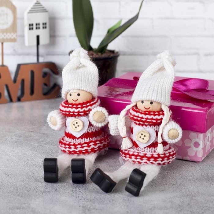 Елочная игрушка «Зимние куколки», МИКС