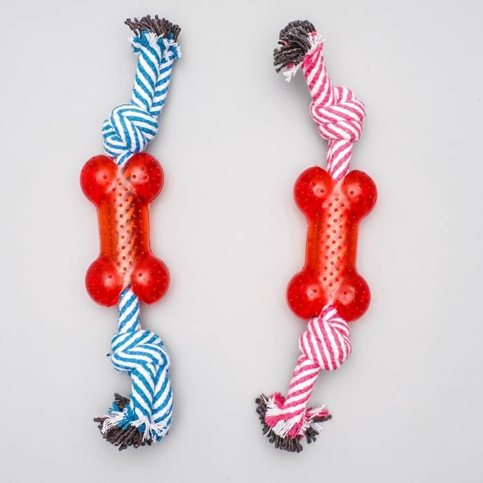 Игрушка канатная, с косточкой, до 90 г, до 26 см, цвет МИКС