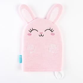 Мочалка детская для купания «Зайка», варежка, из махры