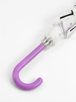 Зонт - трость детский «Единорог», полуавтоматический, 8 спиц, R=45 см, d=90 см, белый/фиолетовый