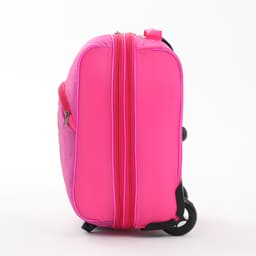 Чемодан на колёсах малый 16" на молнии, розовый