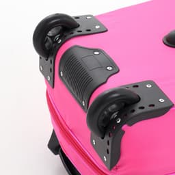 Чемодан на колёсах малый 16" на молнии, розовый