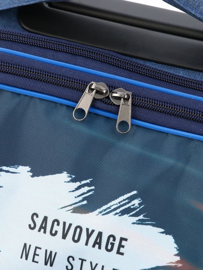 Чемодан малый 16" на молнии, синий